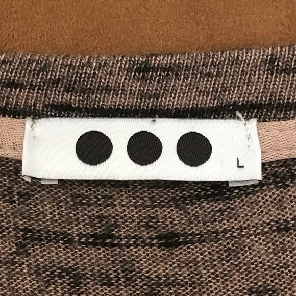 Three Dots Asymmetrical Long Tunic Top L - Picture 5 of 6